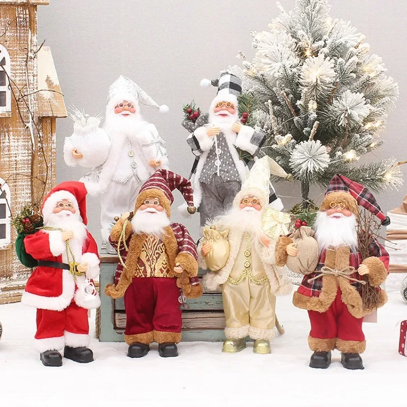 

30cm Standing Christmas Old Man Doll Ornaments Window Decoration Supplies Santa Claus Christmas Decoration Supplies Gift