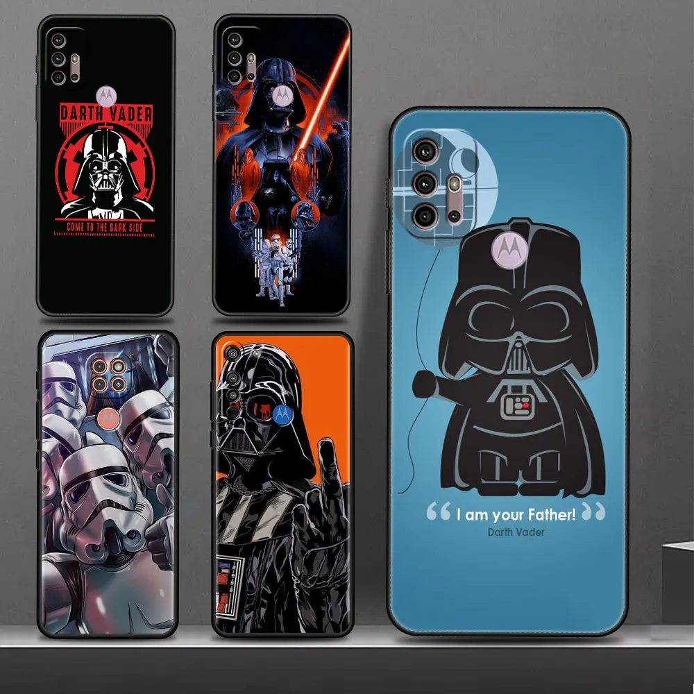 Custodia Per Motorola G60 G30 G52 G22 G51 G71 5G One Fusion G60S G31 G72 Edge 20 Tpu Cover Nera Funda Wars Darth Vader Yoda