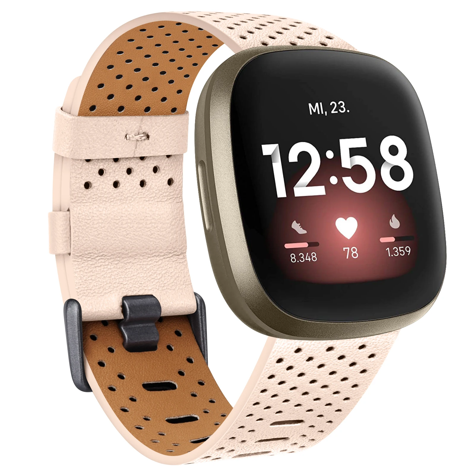 Breathable Leather Watch Strap - Premium Smartwatch Replacement Band