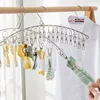 16/10 Clips Stainless Steel Clothes Drying Hanger Windproof Clothing Rack Socks Laundry Airer Underwear Socks Holders Organizer 3