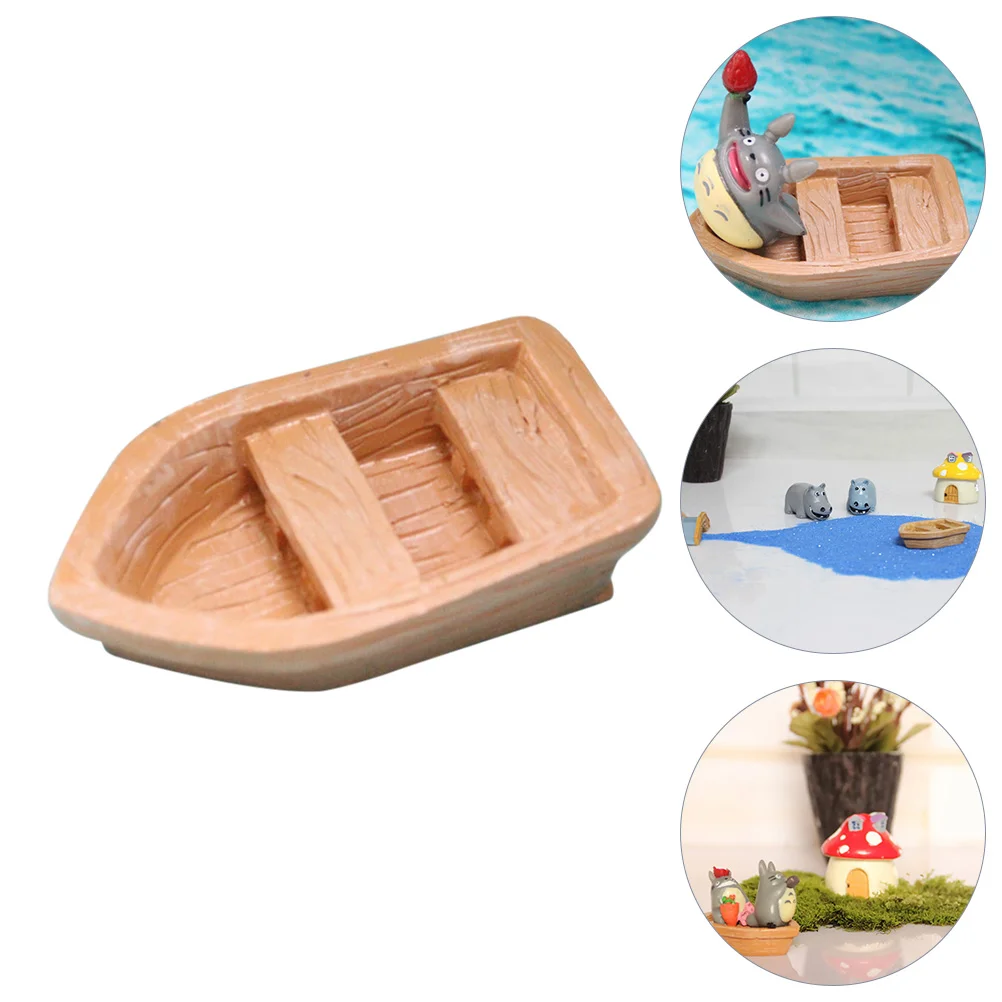

5Pcs Dollhouse Ornaments Lifelike Micro Landscape Toys Simulation Mini Boat