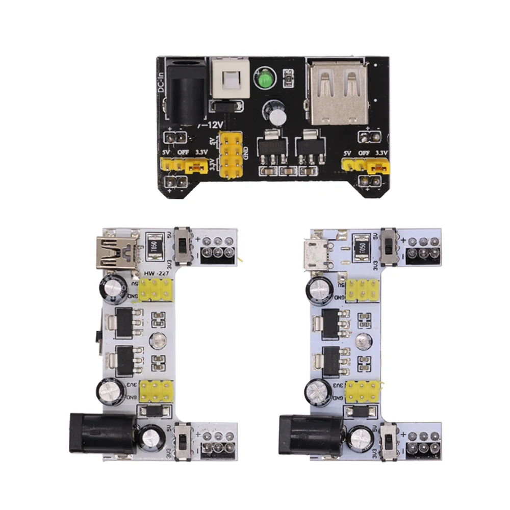 Breadboard Power Supply Module Mini Micro USB 2 Way 3.3V 5V MB-102 Solderless