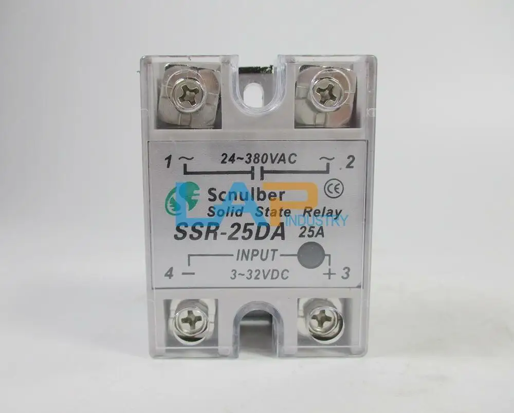 

1PCS New For Scnulber SSR-25DA Solid State Relay 25A 24-380VAC 3-32VDC