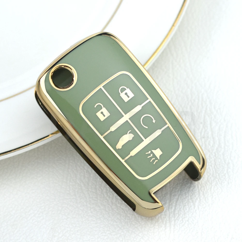 Key Case For Chevrolet Car Key Fob Cruze Malibu Camaro Aveo Equinox Impala Sonic 2 3 4 5 Buttons TPU Smart