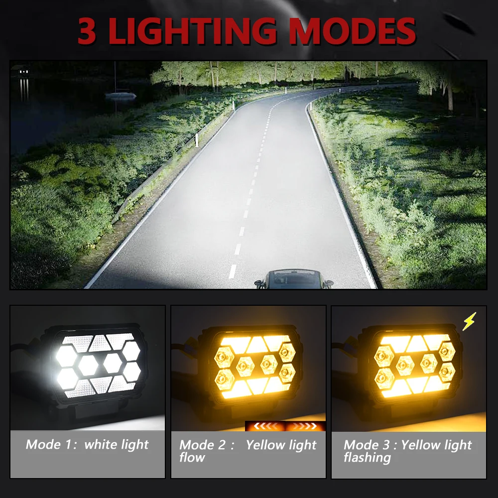 4.5Inch Work Fog Light Long Range Auxiliary Auto Fog Light Led Light Bar for Mo