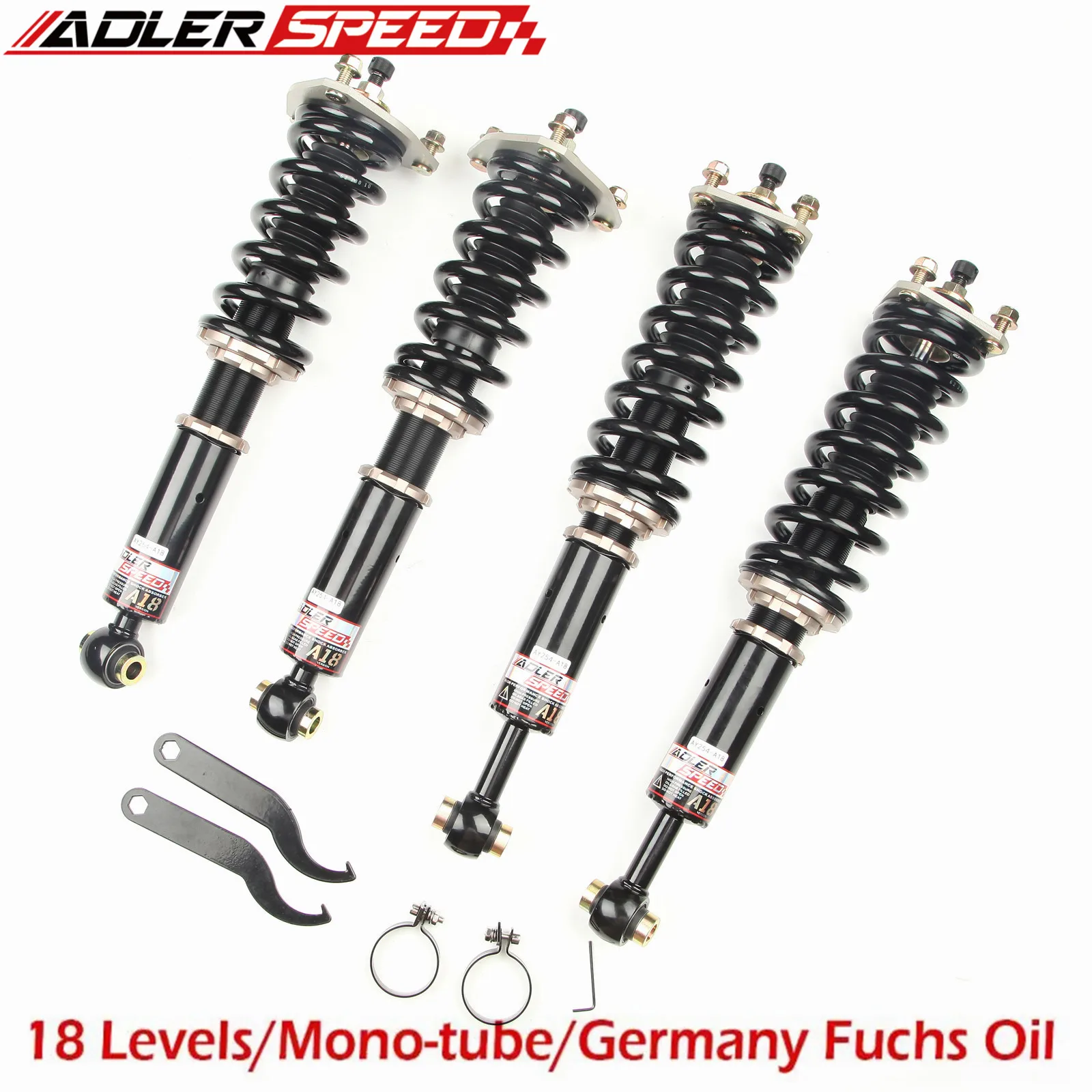 

ADLERSPEED Coilovers Kit for Lexus GS300 / GS400 / GS430 (JZS1 / UZS1) 1998-05 Adj.Height Shock Struts