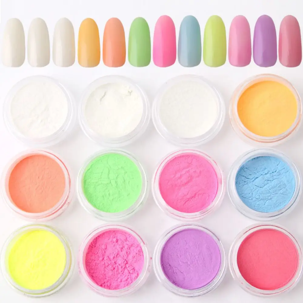 12g Glow-In-The-Dark Powder Long-Lasting High Brightness Fluorescent Powder Diy Handmade Materials Nail Art Color