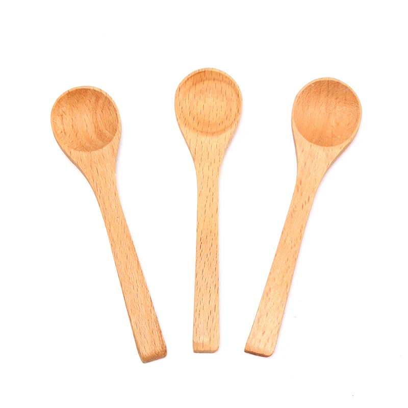 

1000pcs Small Mini Wooden Round Bamboo Spoon Soup Tea Coffee Salt Spoon Jam Scoop DIY Kitchen Cooking Utensil Tool