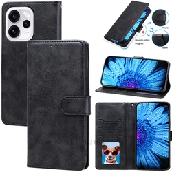 Leather Flip Wallet Phone Case with Card Holder for OPPO Reno 15F 5G (Black)