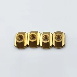 Hydrofoil Track Brass T-Nuts Set for Water Sports Surfing Accessories (4-Pack) (4pcs golden M6)