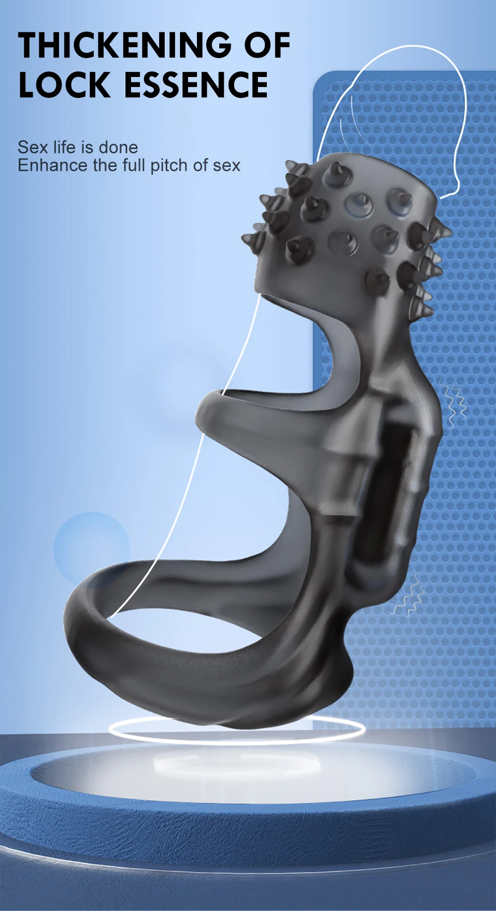 Delay Male Ejaculation Sleeve Vibrating Ring G-spot Stimulator_voghion.com