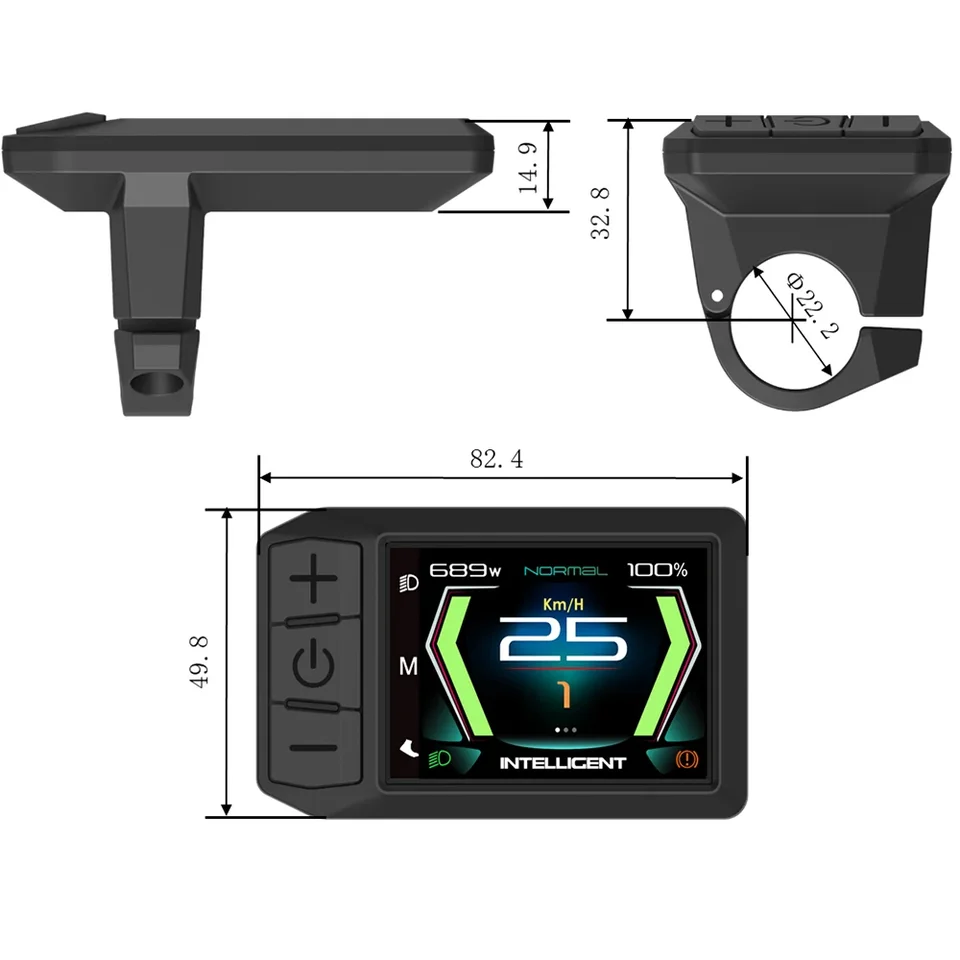 BAFANG DZ41 5-Pins E-Bike Display - CAN Protocol Voor M620 M600 M510 M420, 24V/36V/48V