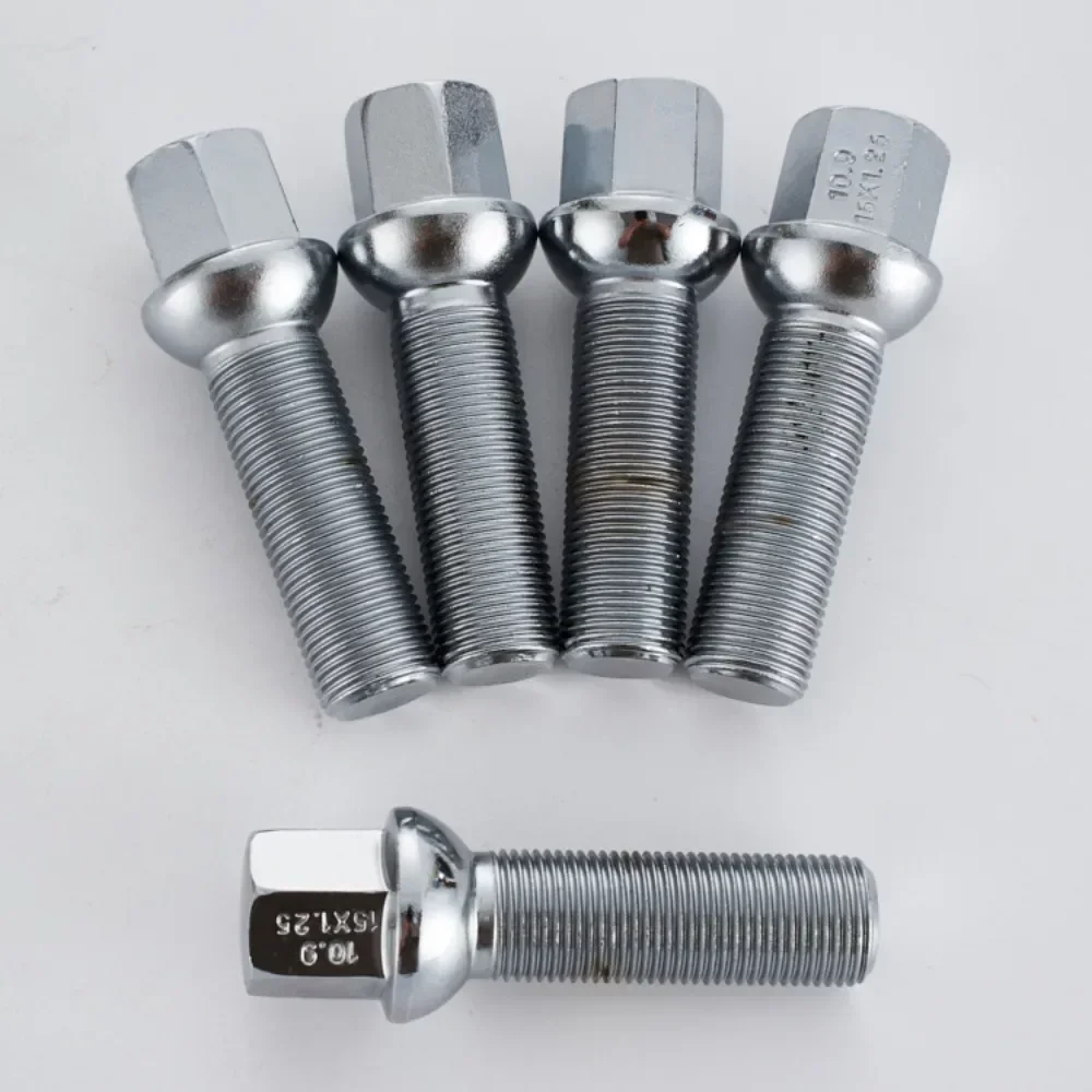 1pc M15x1.25 Extra Long Wheel Lug Bolts Screws Suit for Mercedes-benz Hex 17mm Thread Length 28/35/40/45/50/55/60/65mm