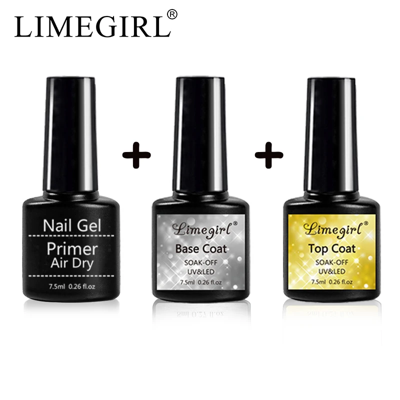 Limegirl75mlPrimerCoatSetForNailArtAcrylicNoacidPrimerBase