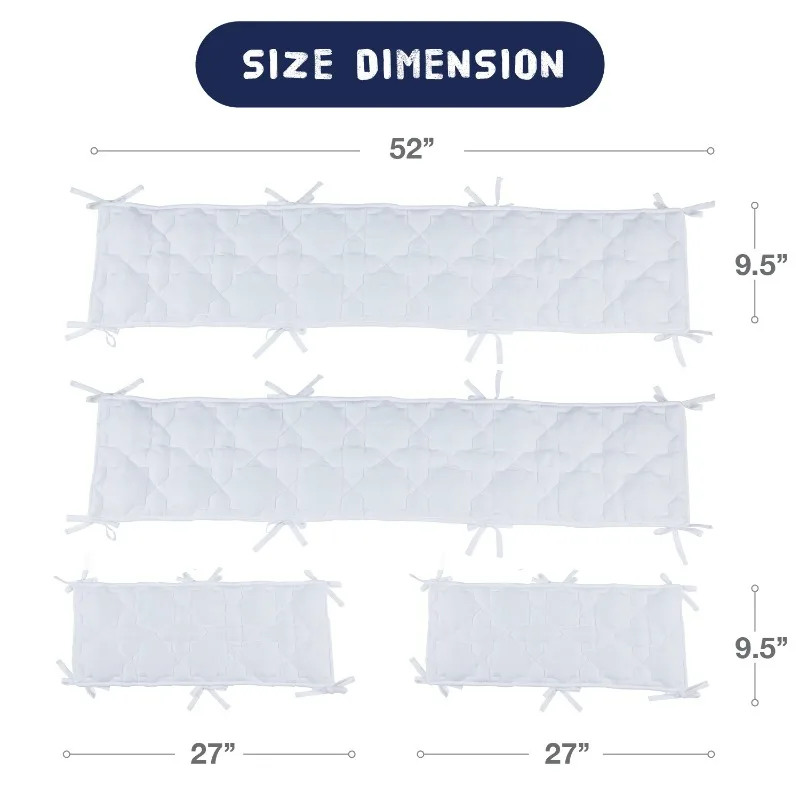 A Complete Set of Crib Bed Around Baby Ears Anti-collision Quilted Children's Bed Around Baby Crib Fence Flexible Packaging