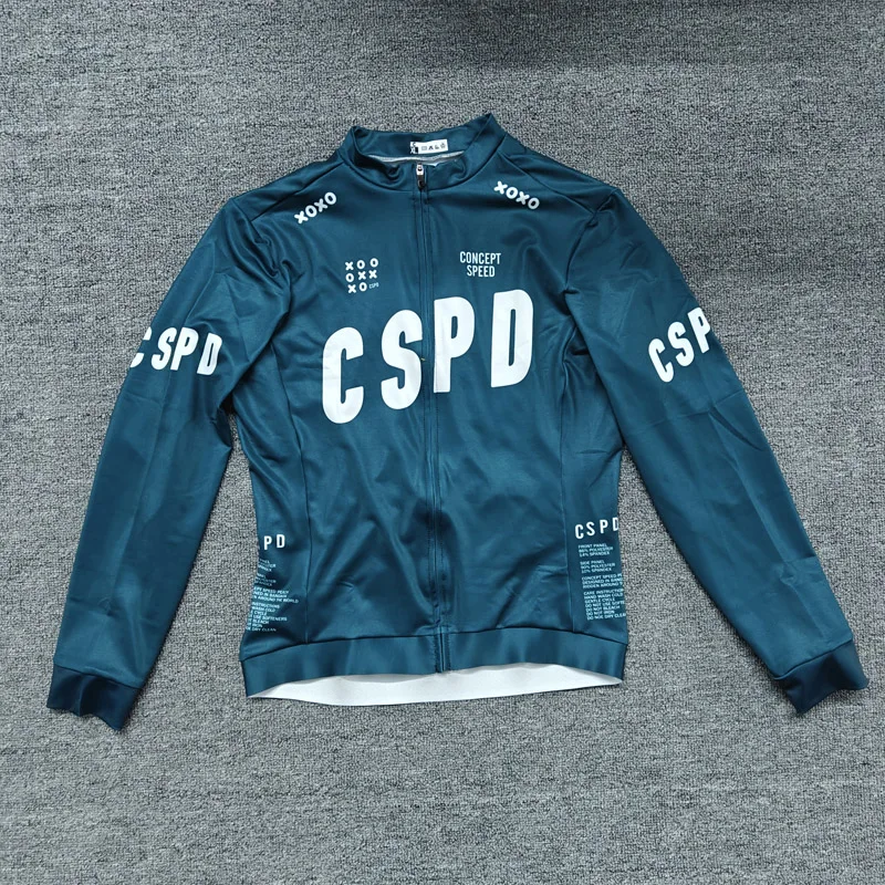 thumbnail image 1 of Maillot de ciclismo de vellón térmico CSPD, camisetas de ciclismo antibolitas, ropa de ciclismo para exteriores de invierno, ropa de ciclismo que mantiene el calor, 1 of 4