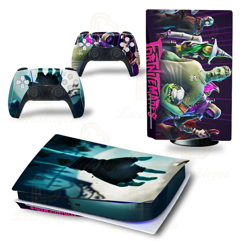 Fortnite designed PS5 Console Skin Decal Sticker and 2 Controllers PS5 Skin