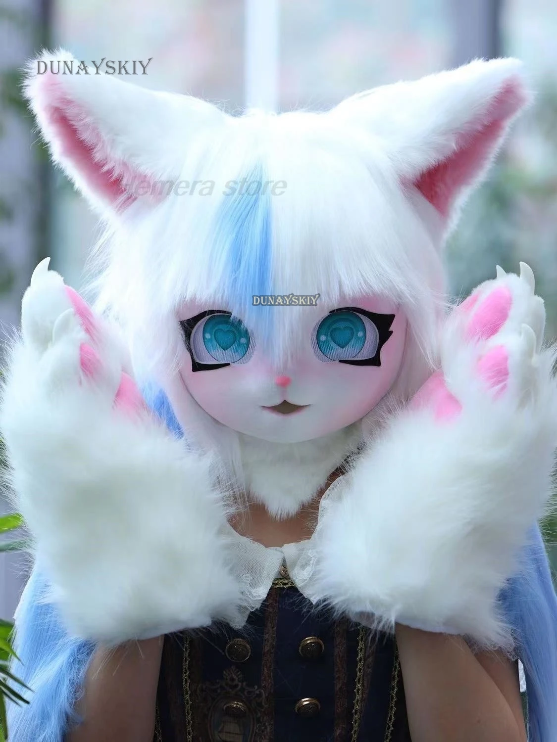 Fursuit Kigurumi Cute Furry Headsets Animal Cosplay Costumes Comiket Furries Rubbit Doll Cat Comiket Furries Doll costumes 5