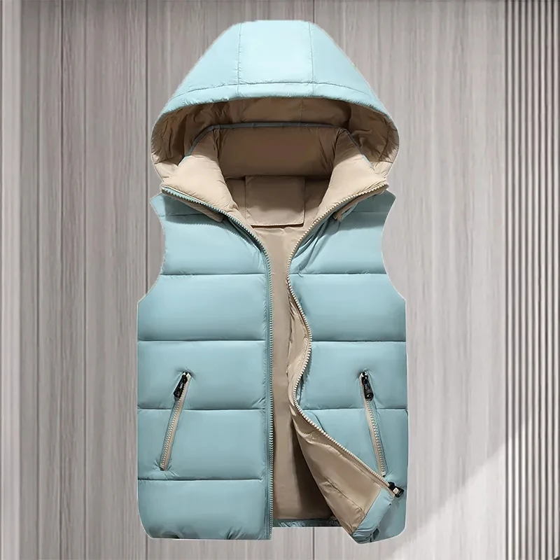 

New Stand-Up Collar 2023 Autumn Winter Casual Loose Women's Down Cotton Vest Coat Large Size Fashion Female Tank Top Jacket 4XL