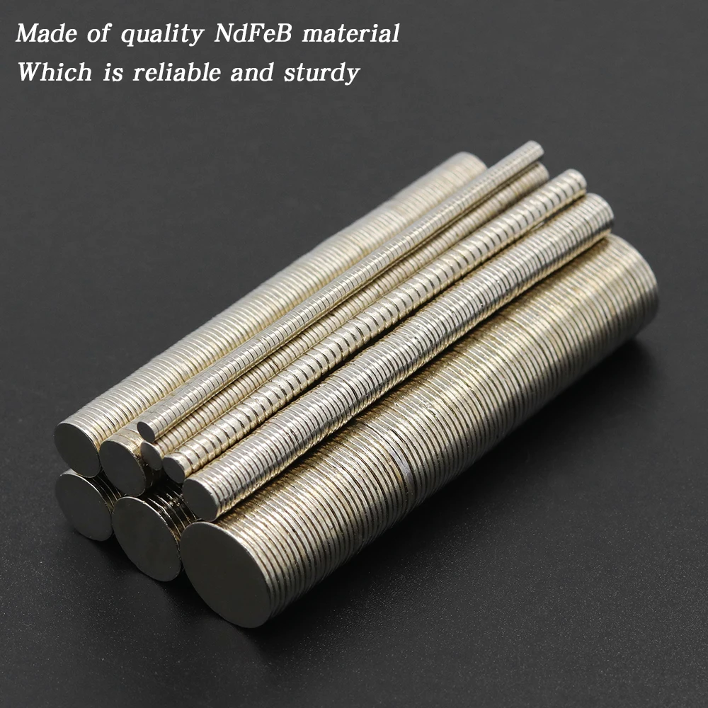 N35 Superstarker Neodym-Magnet, runde Magnete, NdfeB, starke Permanentmagnete, Kühlschrankmagnete, 4/5/6/8/10/12/15 x 1 – Detail 5