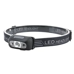Compact Rechargeable Sensor Headlamp - Powerful USB LED Light (Black(no grain))
