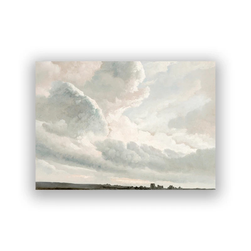 Rustic Country Landscape Oil Painting Canvas Art - Vintage Farmhouse Wall Decor