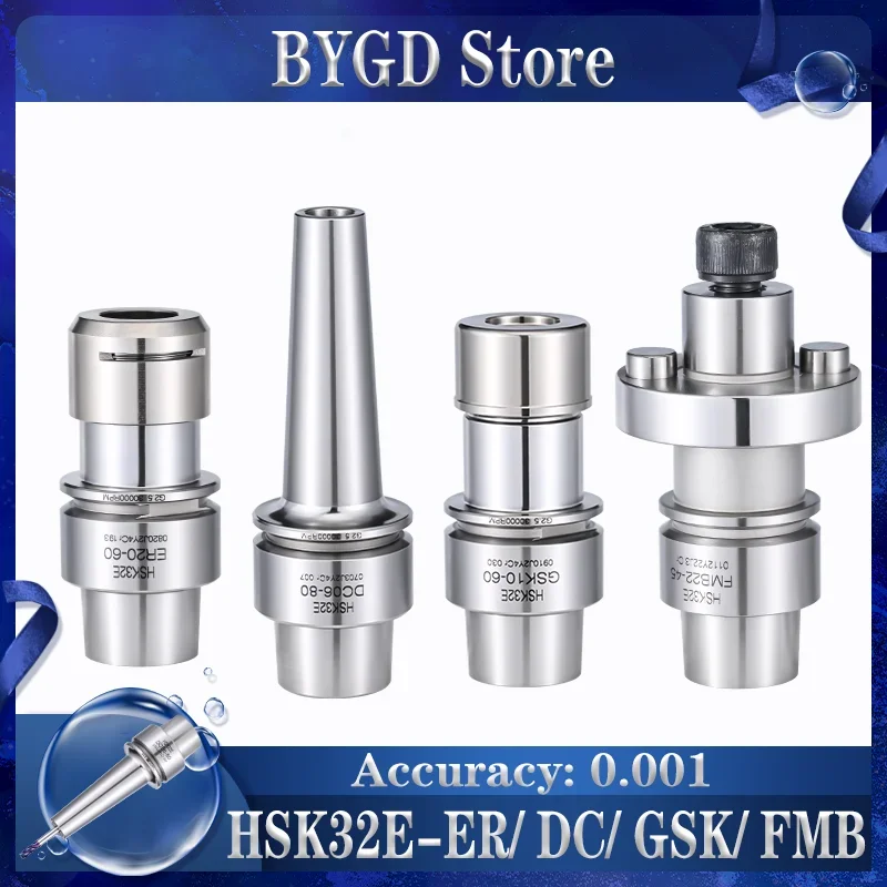 BYGD HSK HSK32 HSK32E Werkzeughalterhalterung, HSK32 HSK32E DC6 DC8 DC06 DC08 ER11 ER20 ER16 SK10 SK16 GSK10 GSK16 Messerhalter