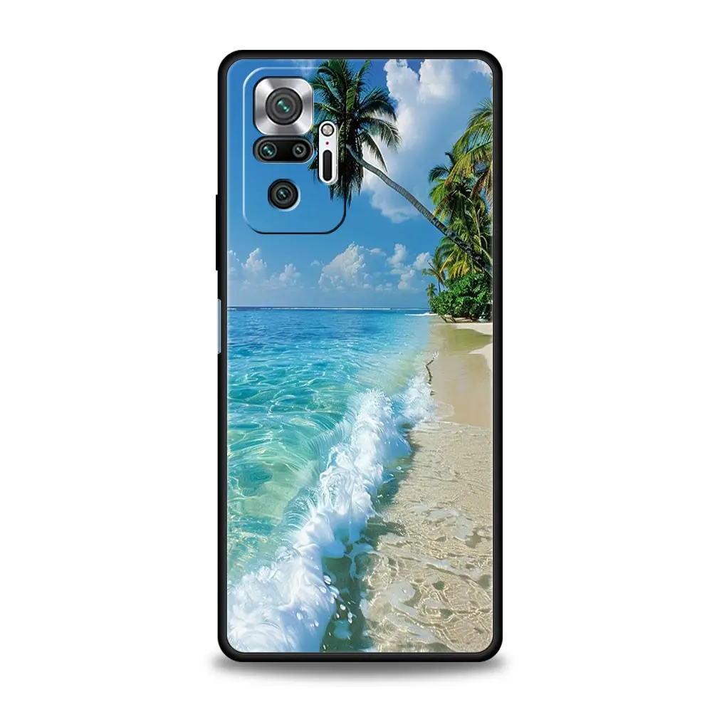 Tropical Palm Tree Silicone Phone Case - Summer Beach Design
