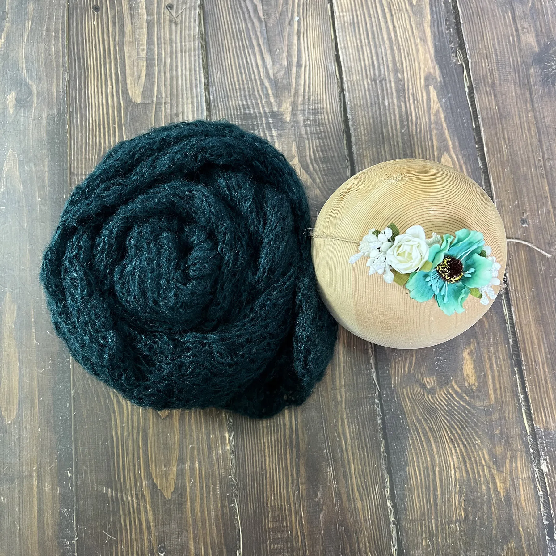 Don&Judy 4PCS/Lot Newborn Photography Christmas Props Soft Knit Mohair Red Green Wrap with Headwear Photo Shooting Accessories