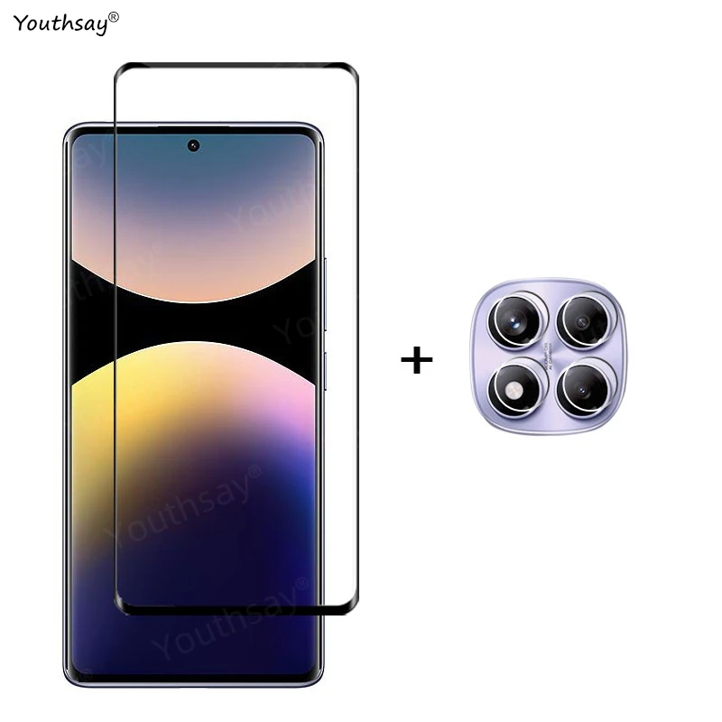 6-in-1 Full Cover Tempered Glass and Lens Screen Protector Film