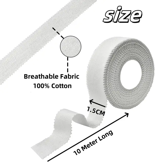 3/6pcs Athletic Tape for Fingers Feet Sweat Volleyball Tape for Jiu Jitsu Bouldering Rock Climbing1.5cm (White) Easy Tear 2