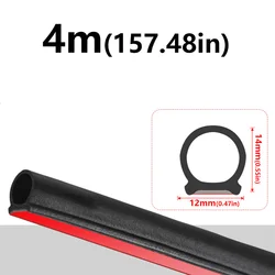 Car Door Protector & Noise Insulation Weatherstrip Trim Seal (Big D 4m)