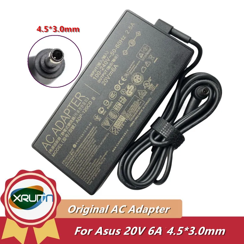 

Genuine 20V 6A 120W 4.5*3.0mm Laptop AC Adapter Charger ADP-120CD B PA-1121-22 For Asus ZenBook UX534F UX480FD Q537 Power Supply