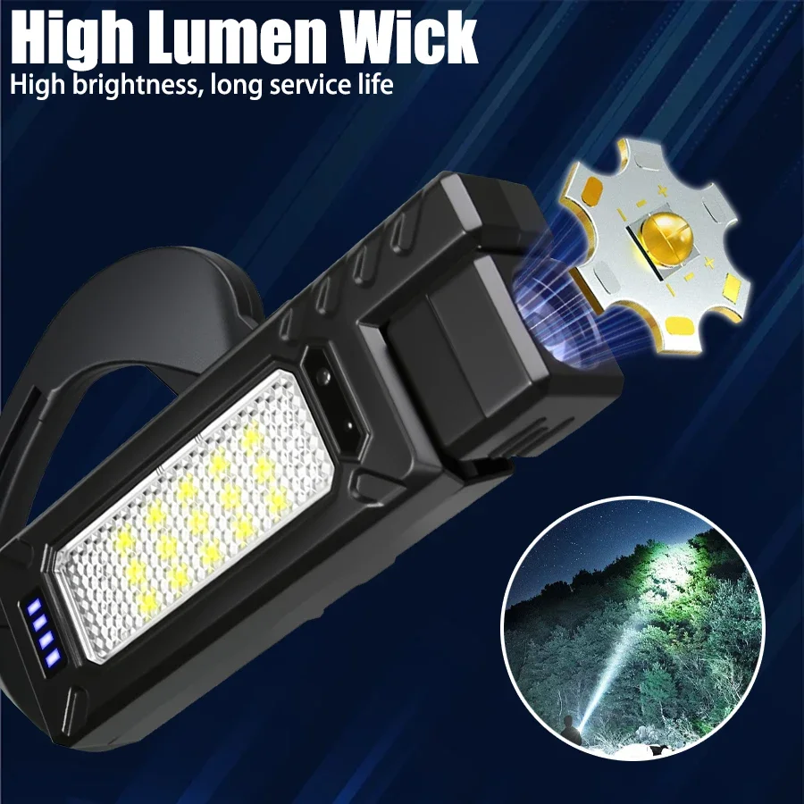 Ear-hanging headlamp 1000 lumens motion sensor LED 5 modes red light for hands free camping running repair 2025