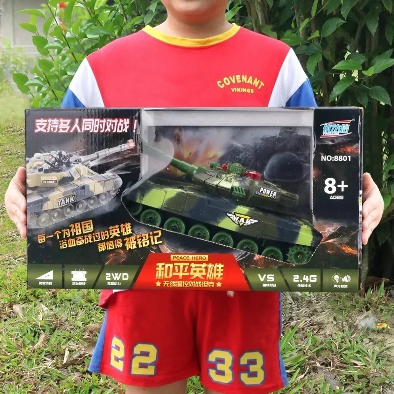 NEW 33CM RC tanks 2.4G Fighting Battle Tanks with LED Life Indicators Realistic Sounds Remote Control Boy Toys For Kids Children 6