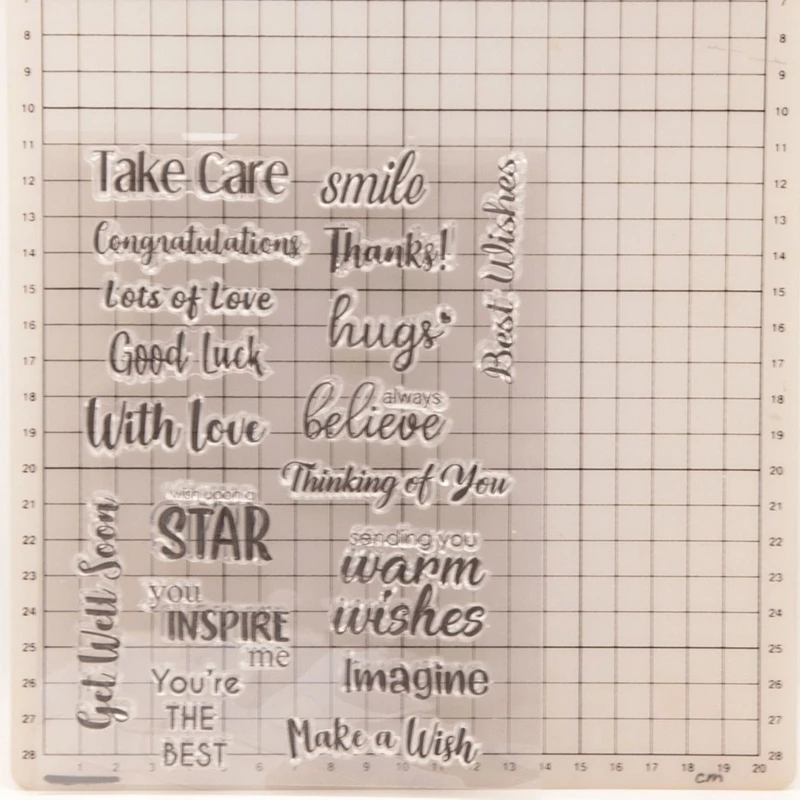 Clear Stamp Congratulations Transparent Seal Stamp Blessing Words Silicone for Scrapbooking Card Making Decoration