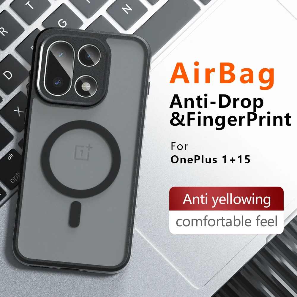 Matte Back Shockproof Silicone Case with MagSafe Magnetic Wireless Charging Compatibility