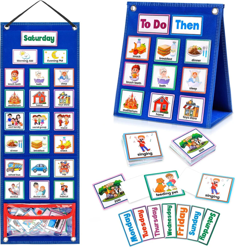Multiplication Chart Visual Schedule Chart For Kids Toddlers, Daily ...