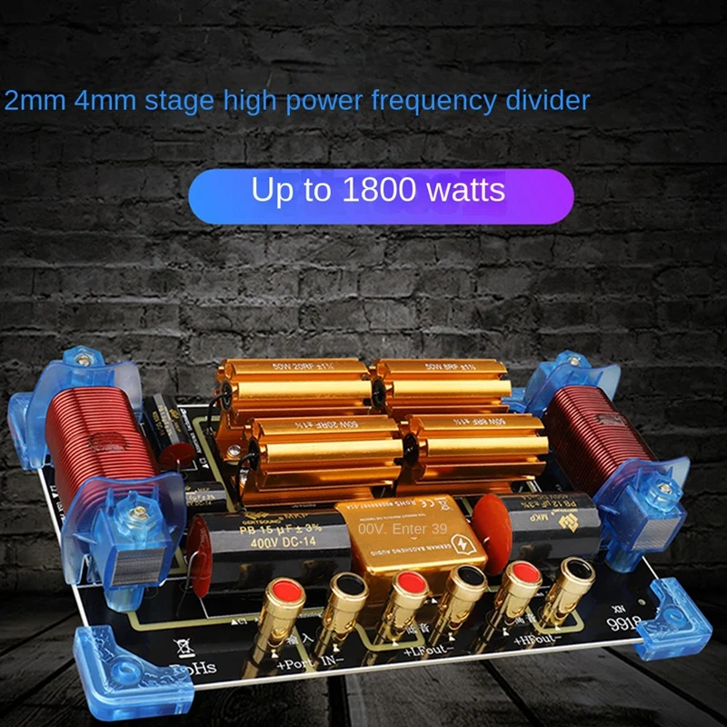 

1 Piece 1800W Audio Frequency Divider Two Way Speaker Crossover Stage Performance High Power Frequency Divider 15 18Inch