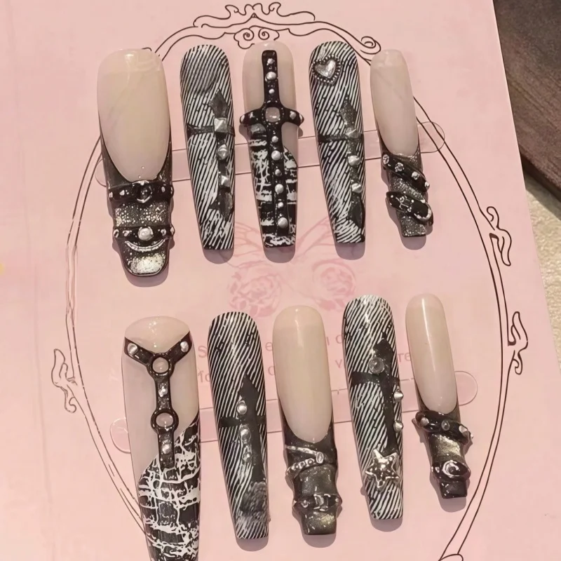 Y2K 네일 아트 몰드 벨트 버클 귀엽고 멋진 3D 실리콘 네일 장식 네일 아티스트를 위한 필수 도구 투명 디자인