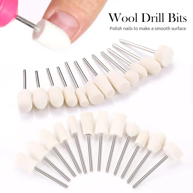Premium Nail Art Drill Bits Set for Gel Tip Grinding and Polishing