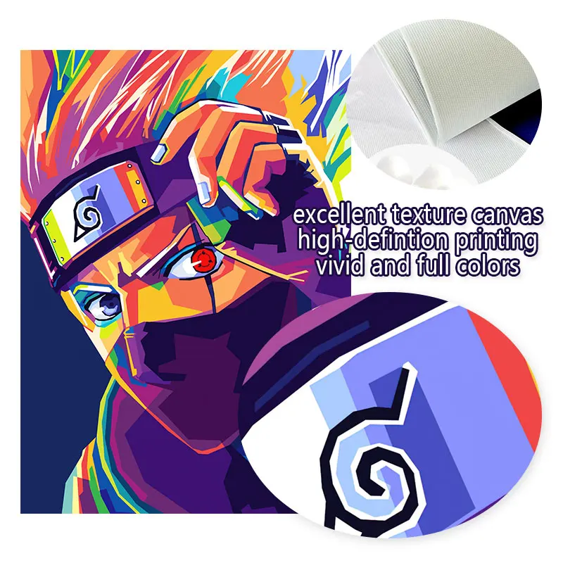 one1love Naruto Artworks Poster Prints Naruto Anime Eyes Canvas Painting  Decoration Art for Living Room Bedroom 20 x 30 cm without Frame :  : Home & Kitchen