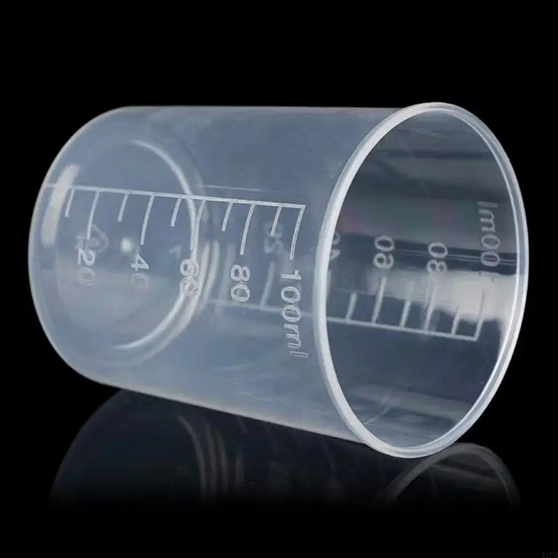 12PB 10 Pack 8oz Graduated Clear Plastic Measuring Cups Practical Experimental Tools for Mixing Paint Pigments Epoxy Resins