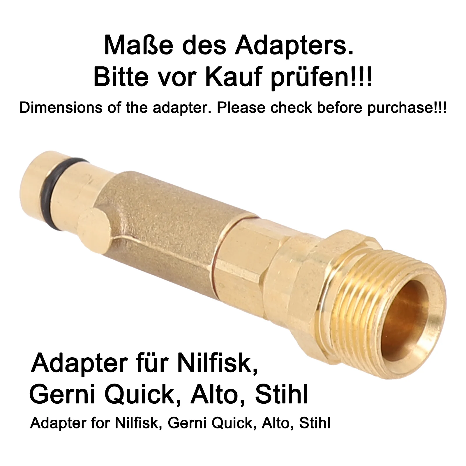Adaptateur Baïonnette Laiton M22 pour Nettoyeur Haute Pression Nilfisk Gerni