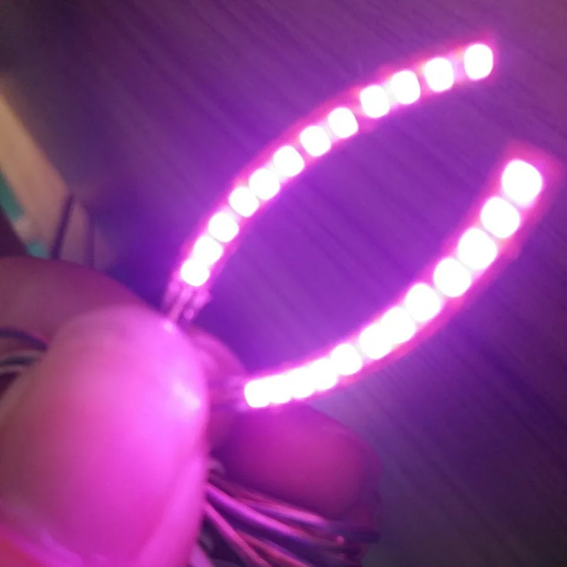Pestañas postizas con luz LED, resistentes al agua, brillantes, encantadoras, para maquillaje, fiestas, clubes, bares, Halloween, Navidad, Año Nuevo, maquillaje, pestañas