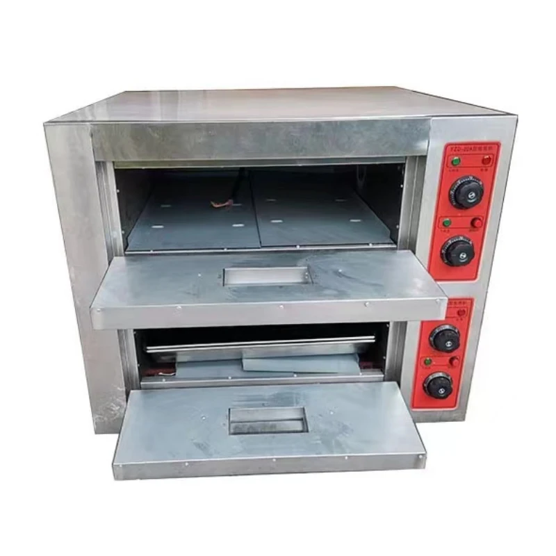 Oven Electric Commercial Pizza Egg tart Roast Bread Cake Moon Large Capacity Two Layer One Plates Baking Machine Furnace