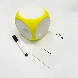 Customizable Reusable Dice Set for Classroom and Interactive Games (YELLOW)
