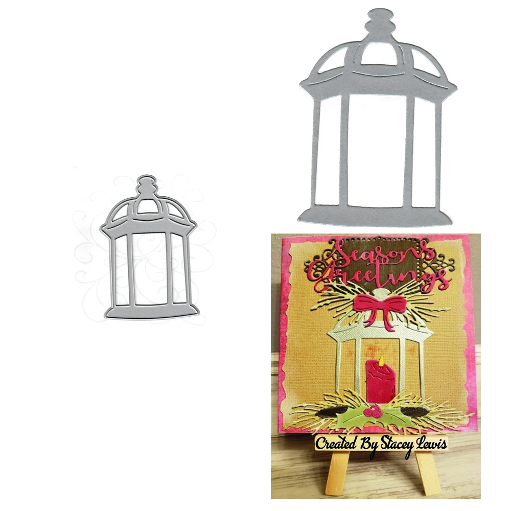 

Candle Lantern Metal Cutting Dies 2022 New Stencils Die Cut DIY Scrapbooking Album Paper Card Embossing