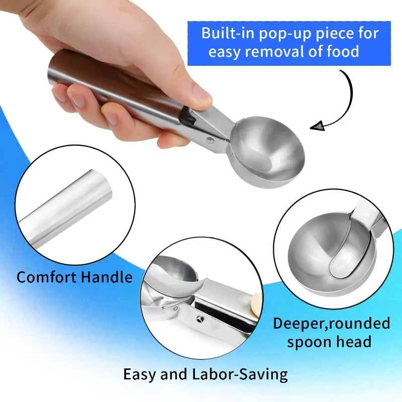 Stainless Steel Ice Cream Scoop and Scooping Tool Multi-functional Fruit