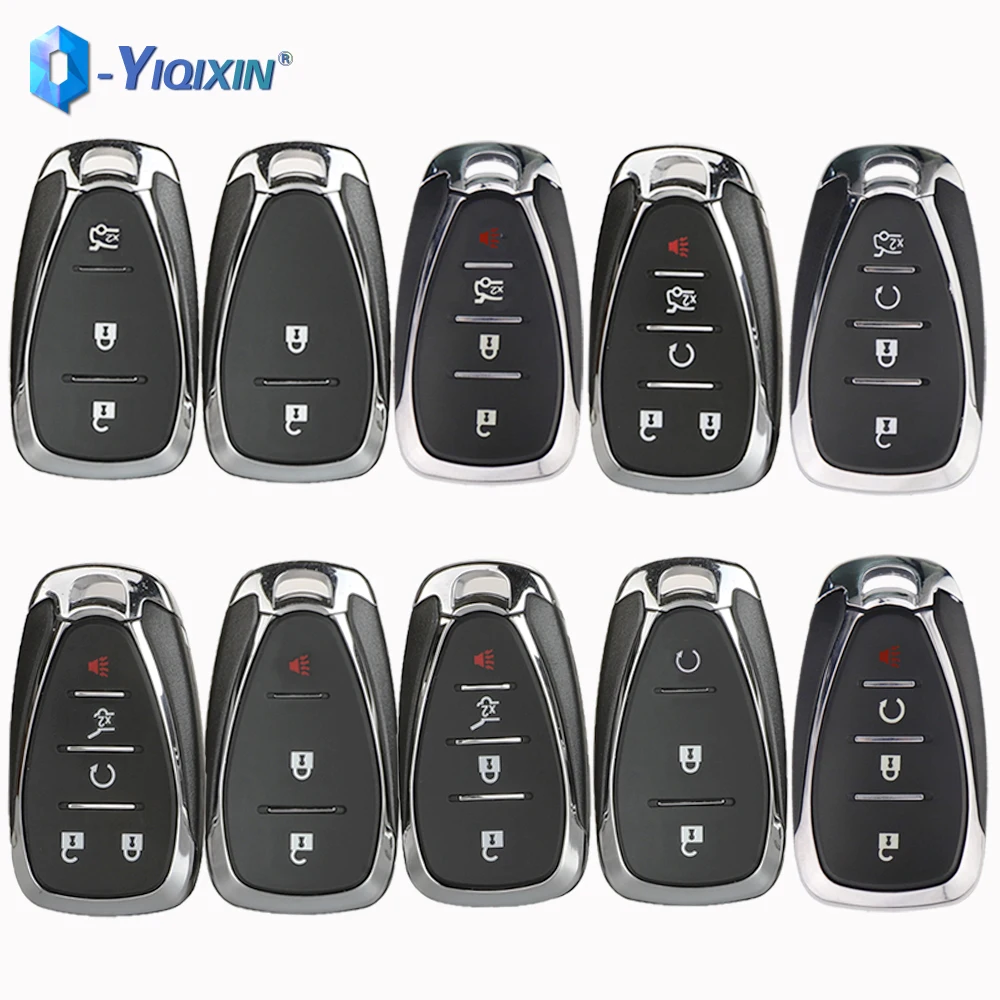 YIQIXIN Keyless Smart Card Fob 2/3/4/5 Button Cover Housing For Chevrolet Malibu Camaro Equinox Cruze Spark 2016 2018 2020 2022